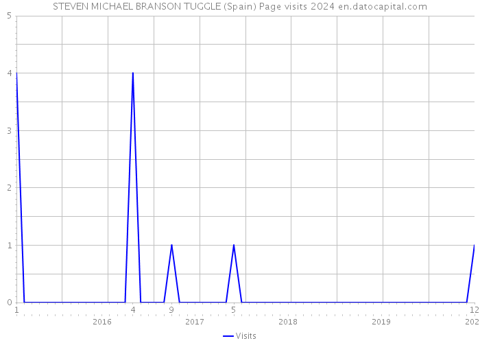 STEVEN MICHAEL BRANSON TUGGLE (Spain) Page visits 2024 