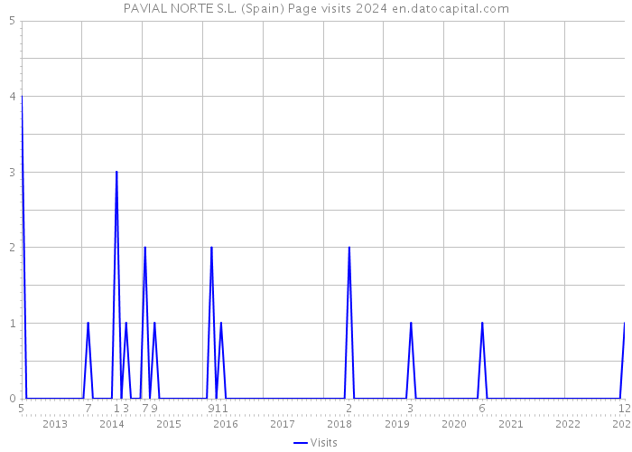 PAVIAL NORTE S.L. (Spain) Page visits 2024 