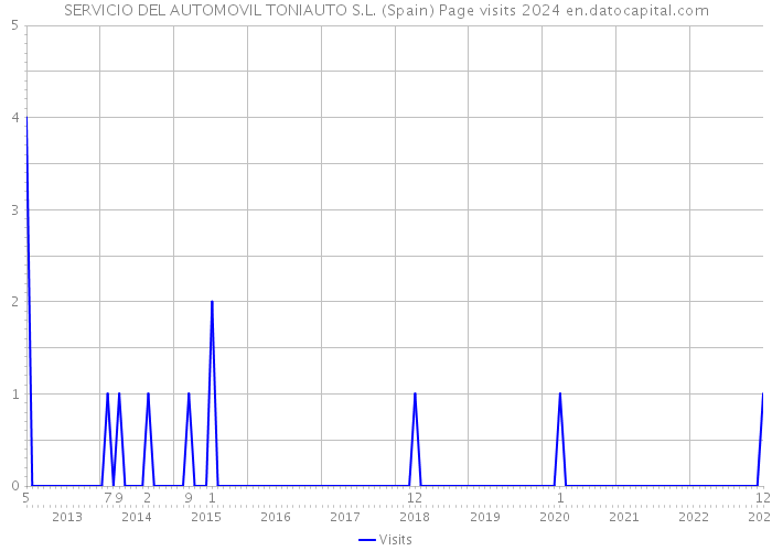 SERVICIO DEL AUTOMOVIL TONIAUTO S.L. (Spain) Page visits 2024 