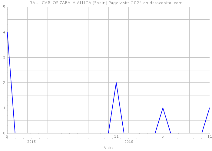 RAUL CARLOS ZABALA ALLICA (Spain) Page visits 2024 