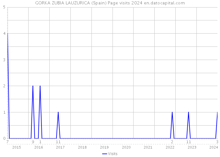 GORKA ZUBIA LAUZURICA (Spain) Page visits 2024 