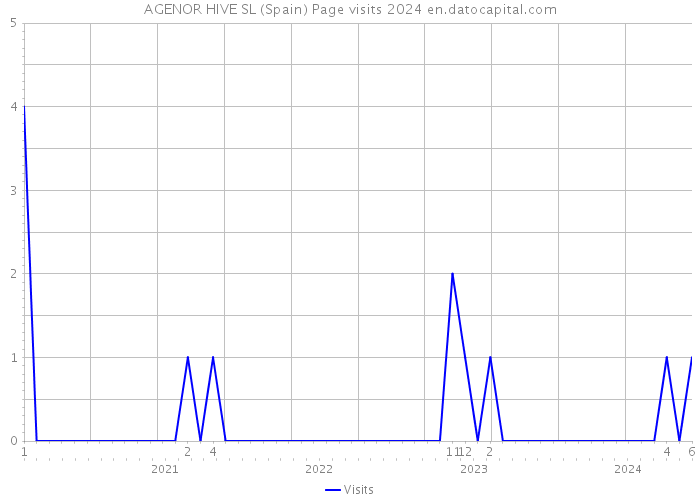 AGENOR HIVE SL (Spain) Page visits 2024 