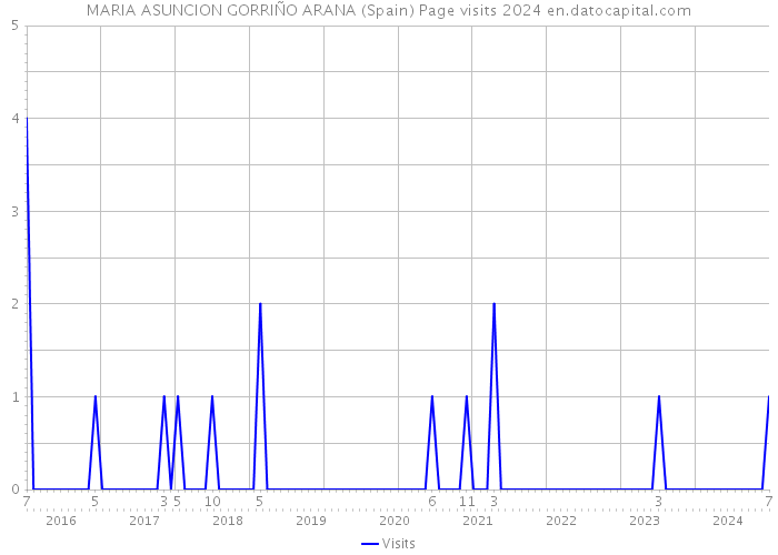 MARIA ASUNCION GORRIÑO ARANA (Spain) Page visits 2024 