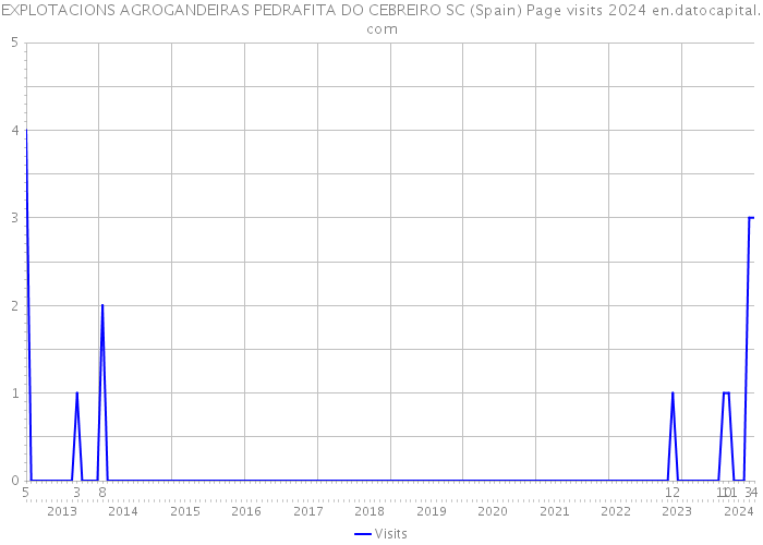 EXPLOTACIONS AGROGANDEIRAS PEDRAFITA DO CEBREIRO SC (Spain) Page visits 2024 