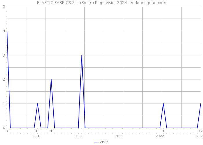 ELASTIC FABRICS S.L. (Spain) Page visits 2024 