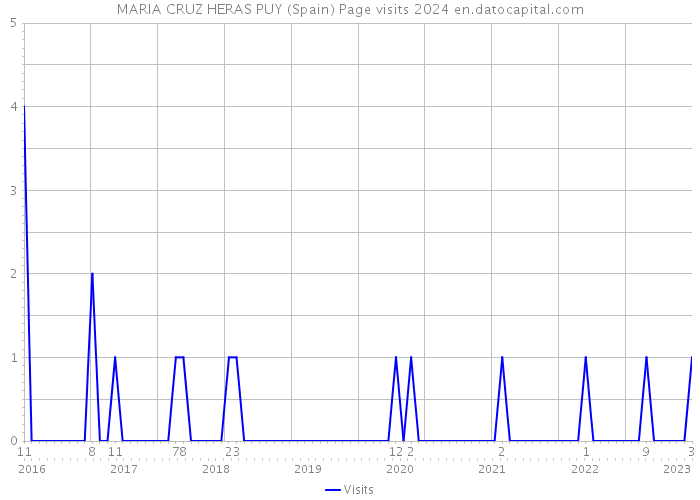 MARIA CRUZ HERAS PUY (Spain) Page visits 2024 