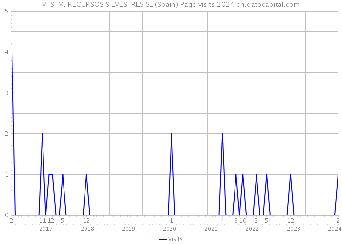 V. S. M. RECURSOS SILVESTRES SL (Spain) Page visits 2024 