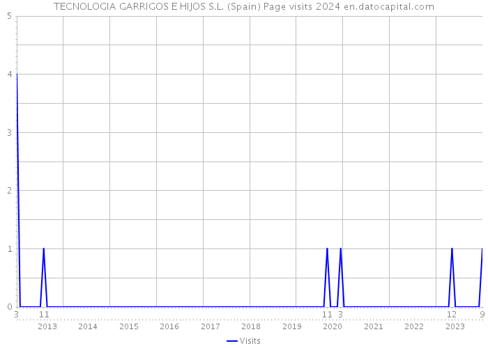 TECNOLOGIA GARRIGOS E HIJOS S.L. (Spain) Page visits 2024 