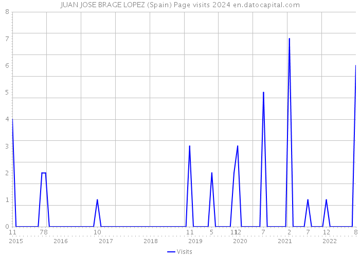 JUAN JOSE BRAGE LOPEZ (Spain) Page visits 2024 