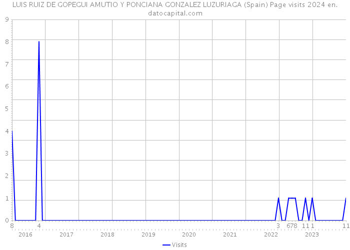 LUIS RUIZ DE GOPEGUI AMUTIO Y PONCIANA GONZALEZ LUZURIAGA (Spain) Page visits 2024 