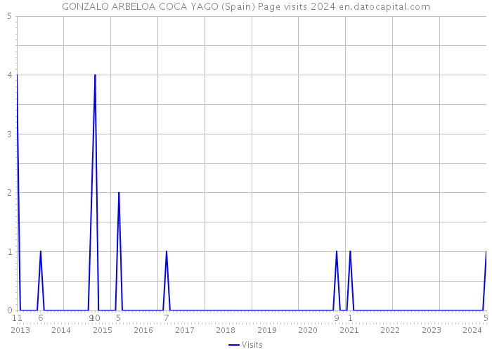 GONZALO ARBELOA COCA YAGO (Spain) Page visits 2024 