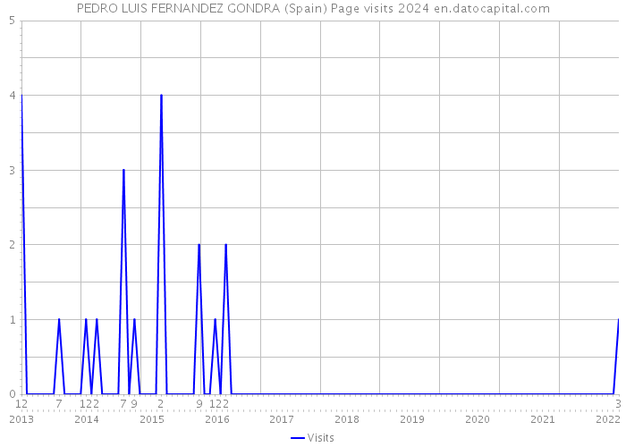 PEDRO LUIS FERNANDEZ GONDRA (Spain) Page visits 2024 