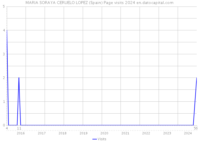 MARIA SORAYA CERUELO LOPEZ (Spain) Page visits 2024 