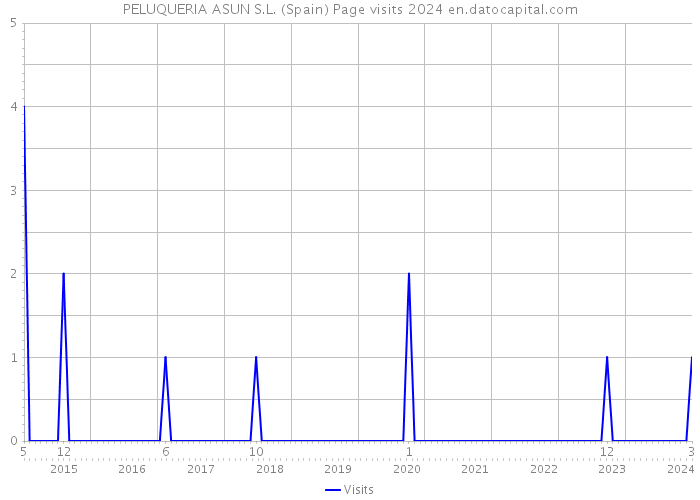 PELUQUERIA ASUN S.L. (Spain) Page visits 2024 