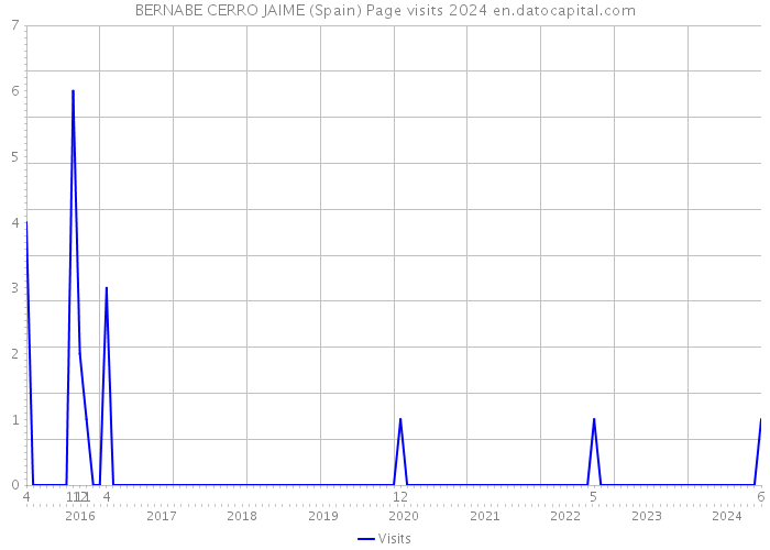 BERNABE CERRO JAIME (Spain) Page visits 2024 