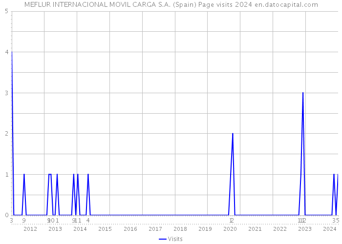 MEFLUR INTERNACIONAL MOVIL CARGA S.A. (Spain) Page visits 2024 