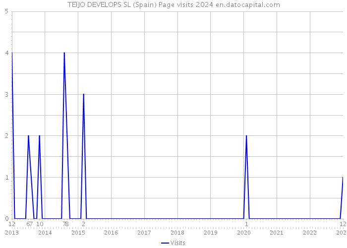 TEIJO DEVELOPS SL (Spain) Page visits 2024 