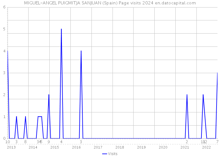 MIGUEL-ANGEL PUIGMITJA SANJUAN (Spain) Page visits 2024 