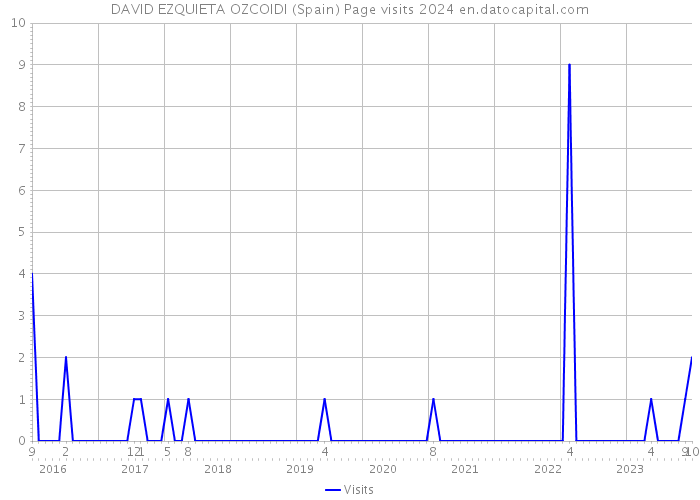 DAVID EZQUIETA OZCOIDI (Spain) Page visits 2024 