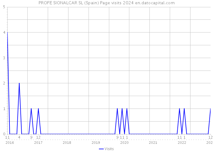 PROFE SIONALCAR SL (Spain) Page visits 2024 