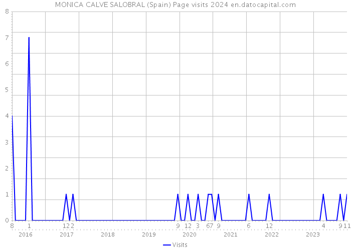 MONICA CALVE SALOBRAL (Spain) Page visits 2024 