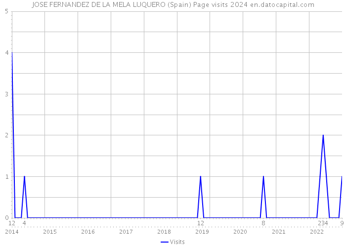 JOSE FERNANDEZ DE LA MELA LUQUERO (Spain) Page visits 2024 