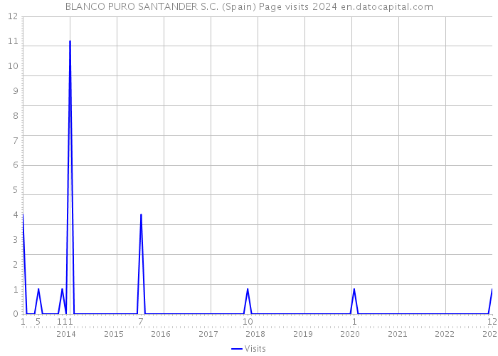 BLANCO PURO SANTANDER S.C. (Spain) Page visits 2024 