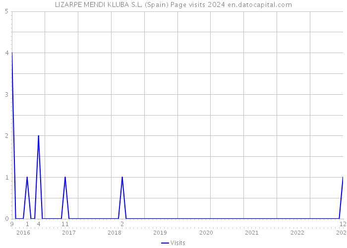 LIZARPE MENDI KLUBA S.L. (Spain) Page visits 2024 