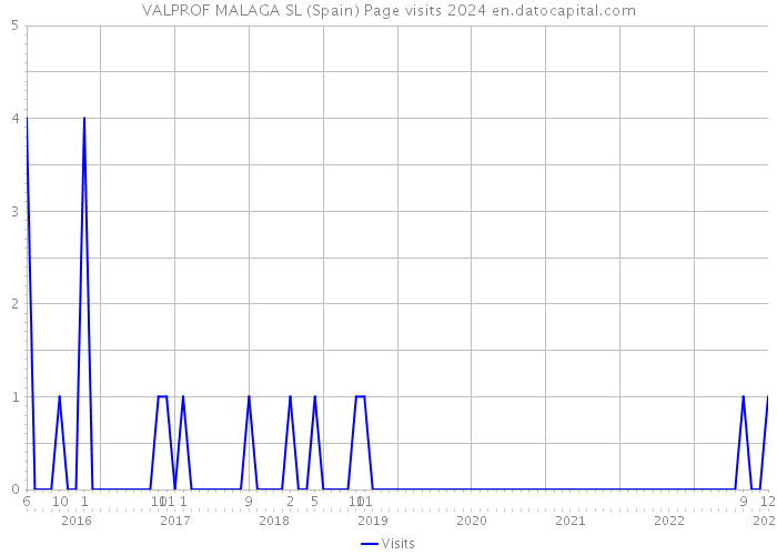 VALPROF MALAGA SL (Spain) Page visits 2024 