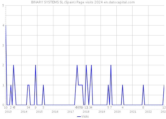 BINARY SYSTEMS SL (Spain) Page visits 2024 