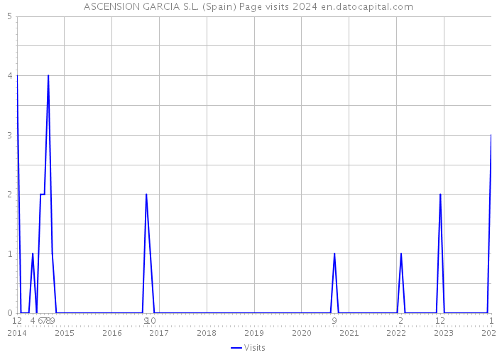 ASCENSION GARCIA S.L. (Spain) Page visits 2024 