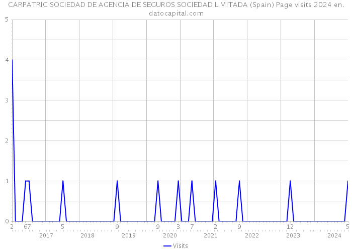 CARPATRIC SOCIEDAD DE AGENCIA DE SEGUROS SOCIEDAD LIMITADA (Spain) Page visits 2024 