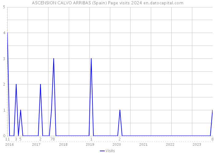 ASCENSION CALVO ARRIBAS (Spain) Page visits 2024 