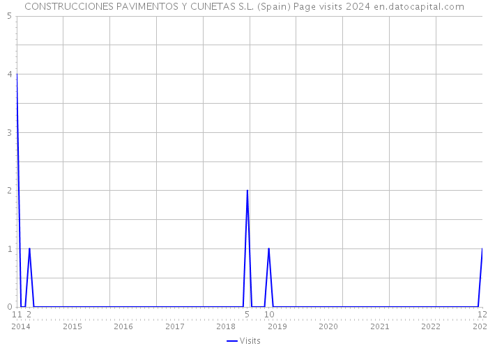 CONSTRUCCIONES PAVIMENTOS Y CUNETAS S.L. (Spain) Page visits 2024 