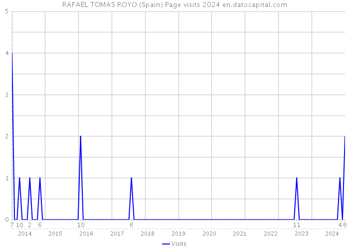 RAFAEL TOMAS ROYO (Spain) Page visits 2024 