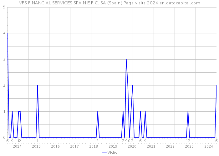 VFS FINANCIAL SERVICES SPAIN E.F.C. SA (Spain) Page visits 2024 