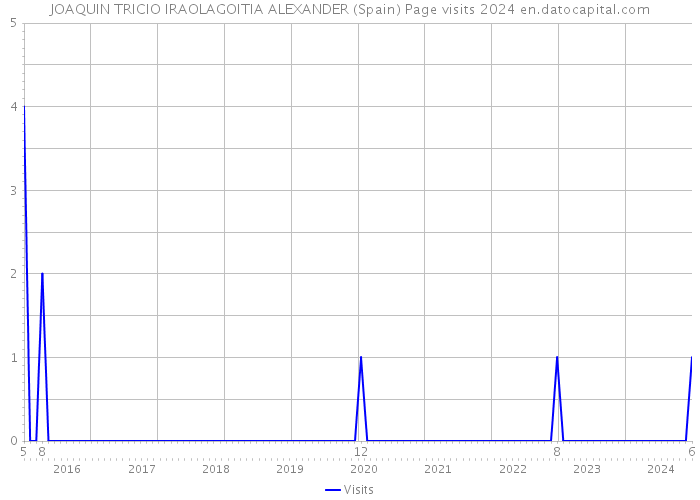 JOAQUIN TRICIO IRAOLAGOITIA ALEXANDER (Spain) Page visits 2024 