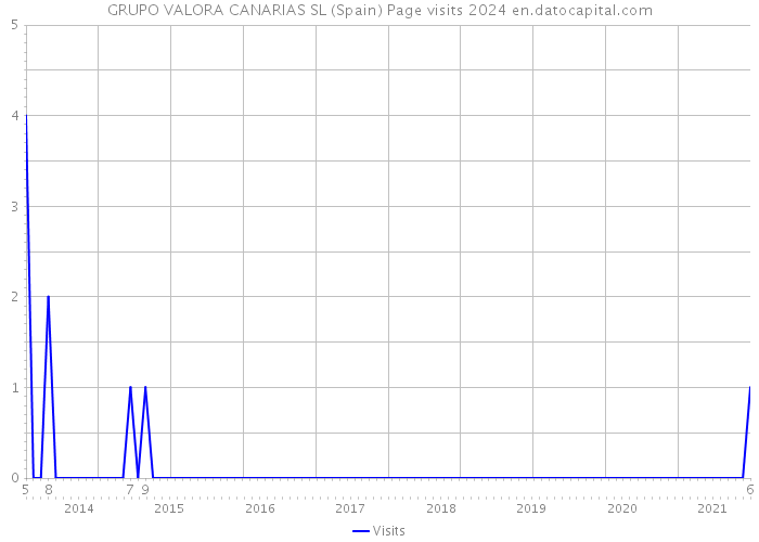 GRUPO VALORA CANARIAS SL (Spain) Page visits 2024 