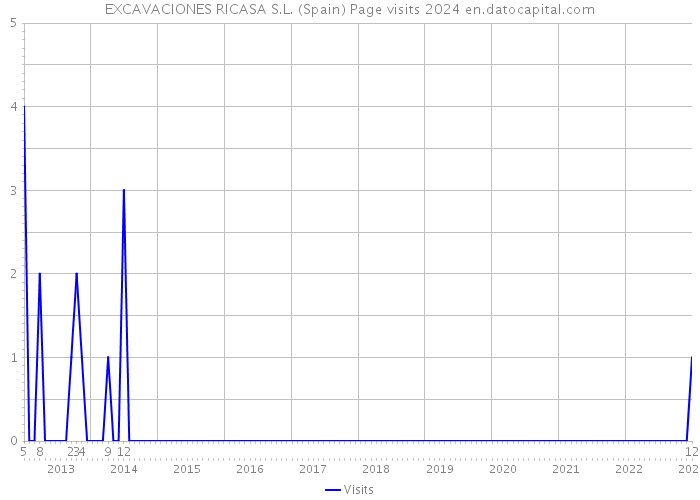 EXCAVACIONES RICASA S.L. (Spain) Page visits 2024 