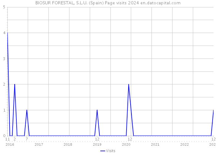 BIOSUR FORESTAL, S.L.U. (Spain) Page visits 2024 