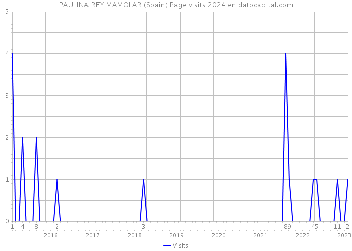 PAULINA REY MAMOLAR (Spain) Page visits 2024 