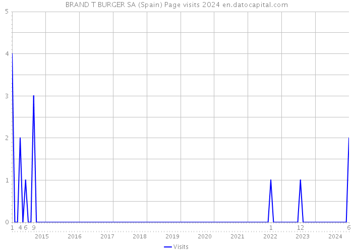 BRAND T BURGER SA (Spain) Page visits 2024 