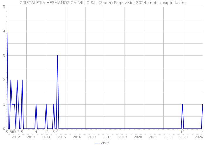 CRISTALERIA HERMANOS CALVILLO S.L. (Spain) Page visits 2024 