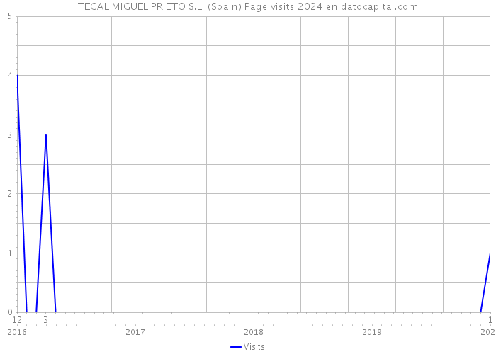 TECAL MIGUEL PRIETO S.L. (Spain) Page visits 2024 