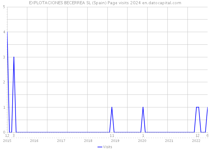 EXPLOTACIONES BECERREA SL (Spain) Page visits 2024 