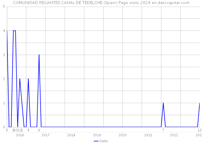 COMUNIDAD REGANTES CANAL DE TEDELCHE (Spain) Page visits 2024 