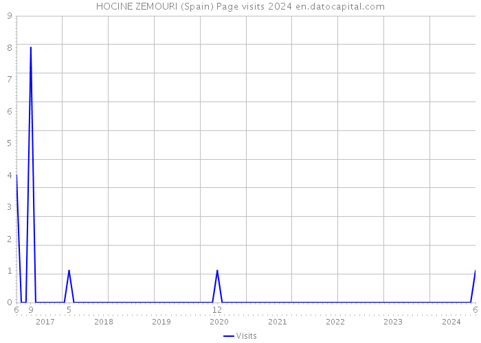 HOCINE ZEMOURI (Spain) Page visits 2024 