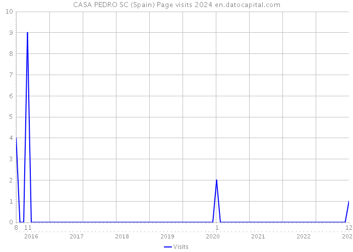CASA PEDRO SC (Spain) Page visits 2024 