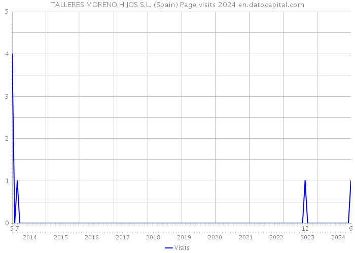 TALLERES MORENO HIJOS S.L. (Spain) Page visits 2024 