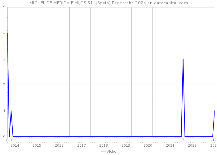 MIGUEL DE MERIDA E HIJOS S.L. (Spain) Page visits 2024 